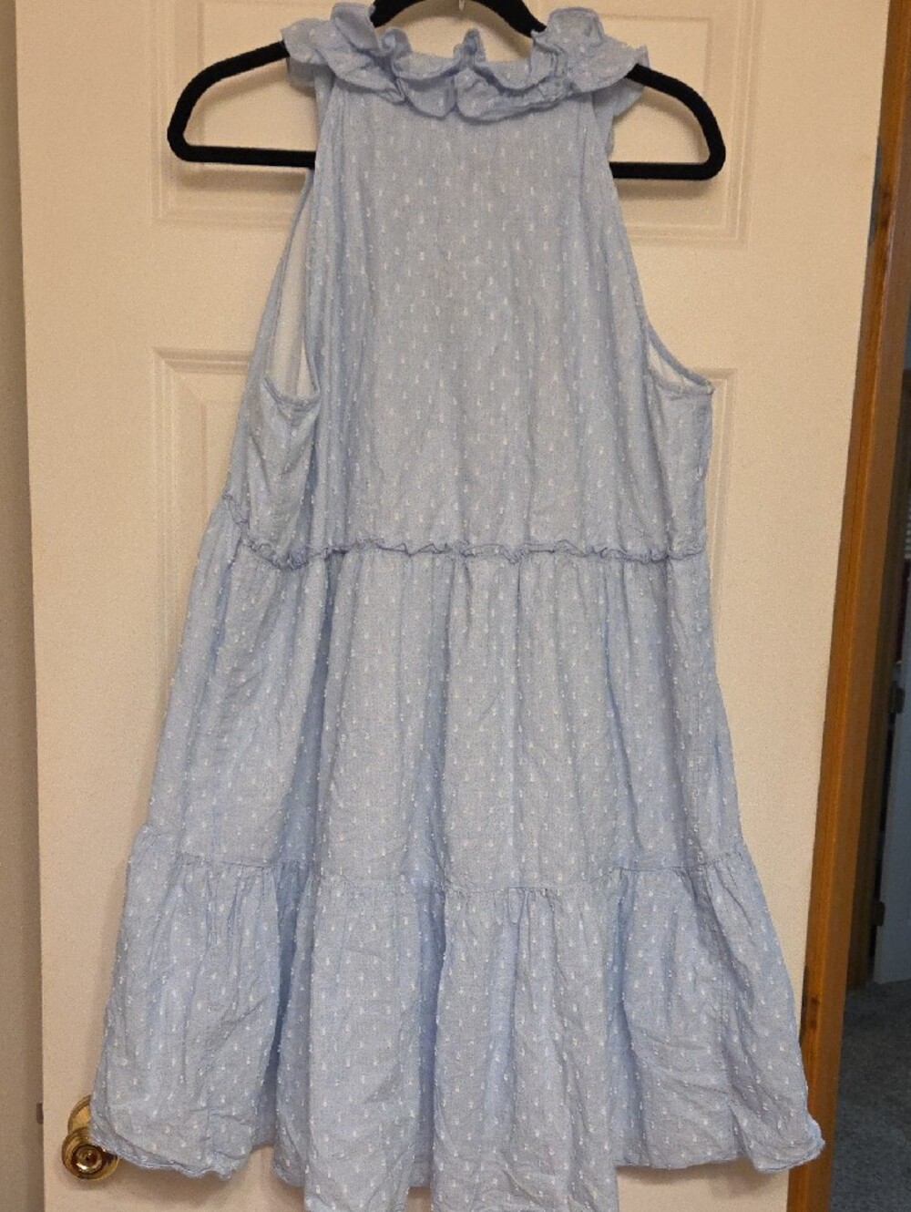 Crown & ivy Light Blue Ruffled Tiered Casual Dress - Picture 4 of 4